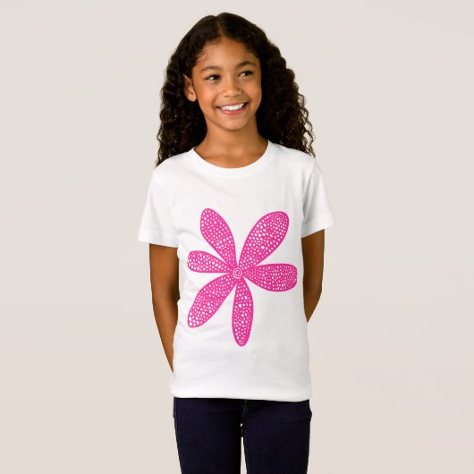 Hübsche Blume - Heiß rosa T-Shirt (Vorne ganz)