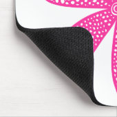 Hübsche Blume - heißes Rosa Mousepad (Ecke)