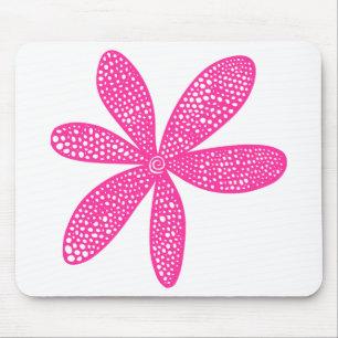 Hübsche Blume - heißes Rosa Mousepad