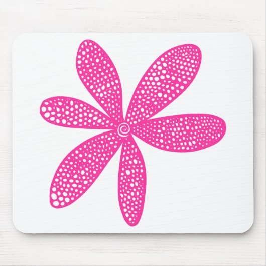 Hübsche Blume - heißes Rosa Mousepad (Vorne)