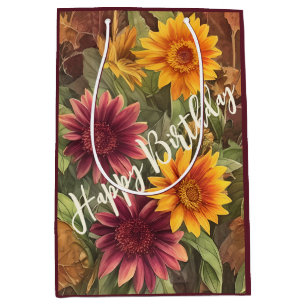 Hübsche Blume Herbst Herbst Geburtstag Mittlere Geschenktüte
