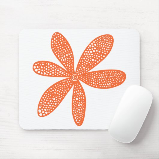 Hübsche Blume - Herbstorange Mousepad (Mit Mouse)