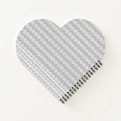 Hübsche Blume Herz Notizblock (Rückseite)