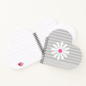 Hübsche Blume Herz Notizblock (Innenseite)