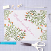 Hübsche Blume Herzdesign - Gewebepapier Seidenpapier (Handwerk)