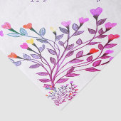 Hübsche Blume Herzmuskelzettel Seidenpapier (Ausschnitt)