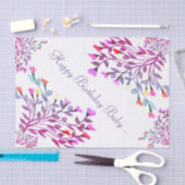 Hübsche Blume Herzmuskelzettel Seidenpapier (Handwerk)