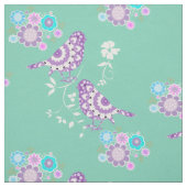 Hübsche Blume hören und Gemusterte Vögel Stoff (Muster)