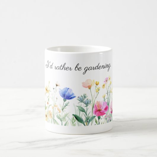 Hübsche Blume, ich würde eher Gartenarbeit machen Kaffeetasse (Mittel)
