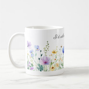Hübsche Blume, ich würde eher Gartenarbeit machen Kaffeetasse