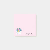 Hübsche Blume in den Hinweisen zur Umwicklung Post-it Klebezettel (Vorderseite)