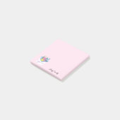 Hübsche Blume in den Hinweisen zur Umwicklung Post-it Klebezettel (angewinkelt)