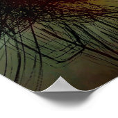 Hübsche Blume in Wasserfarben Abstrakt Poster (Ecke)