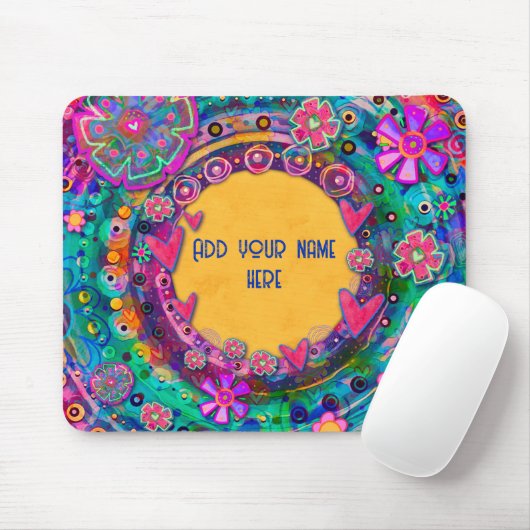 Hübsche Blume Individuelle Name Inspirivity Mousep Mousepad (Mit Mouse)