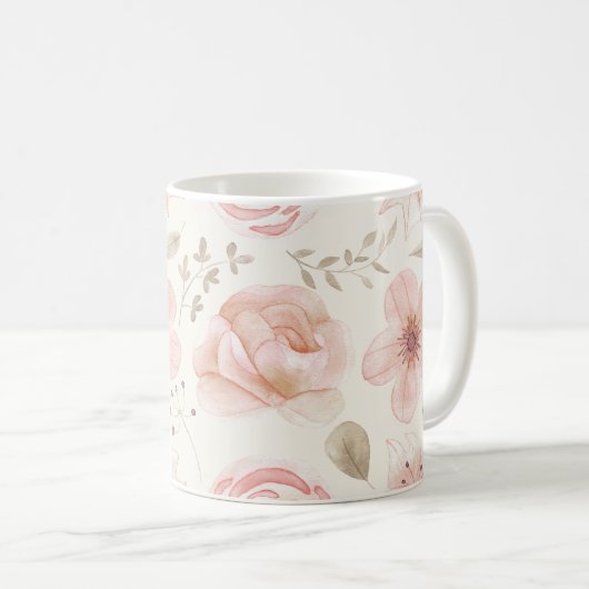 Hübsche Blume Kaffeetasse (VorderseiteRechts)