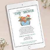 Hübsche Blume Kartendusche per Post 75. Geburtstag Einladung