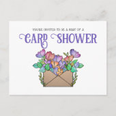 Hübsche Blume Kartendusche per Post Einladung Postkarte (Vorderseite)