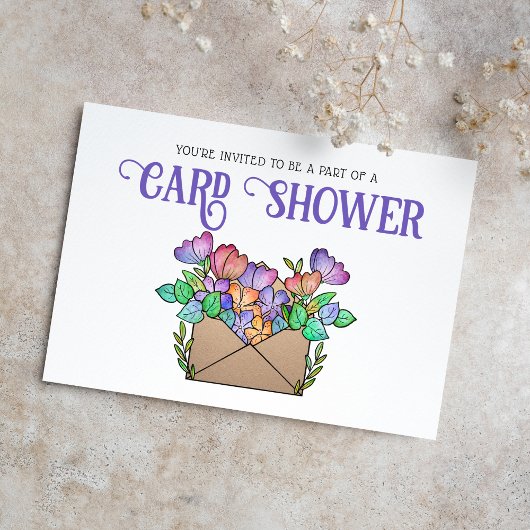 Hübsche Blume Kartendusche per Post Einladung Postkarte