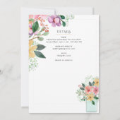 Hübsche Blume Katholische Hochzeit der Hochzeit de Einladung (Rückseite)