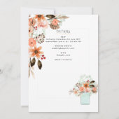 Hübsche Blume Katholische Hochzeit der Hochzeit de Einladung (Rückseite)