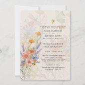 Hübsche Blume Katholische Massenhochzeit Foto Einladung (Vorderseite)