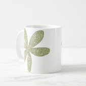 Hübsche Blume - Khaki Kaffeetasse (Vorderseite Links)