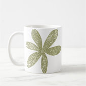Hübsche Blume - Khaki Kaffeetasse (Links)