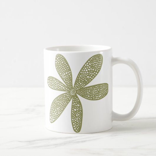 Hübsche Blume - Khaki Kaffeetasse (Rechts)