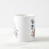 Hübsche Blume Kolibri lasse Ihr Soul wachsen Kaffeetasse (Mittel)