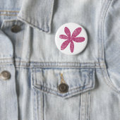 Hübsche Blume - Krimson auf Weiß Button (Beispiel)