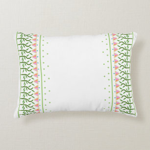 Hübsche Blume Kunstgrenze für stilisierte Tulpen Dekokissen