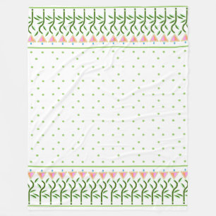 Hübsche Blume Kunstgrenze für stilisierte Tulpen Fleecedecke