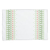 Hübsche Blume Kunstgrenze für stilisierte Tulpen Kissenbezug (Vorderseite-Rechts)