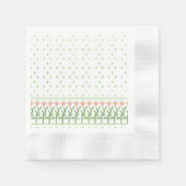 Hübsche Blume Kunstgrenze für stilisierte Tulpen Serviette (Vorderseite)