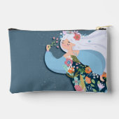 Hübsche Blume Lady Zitat Zubehörtasche (Rückseite)