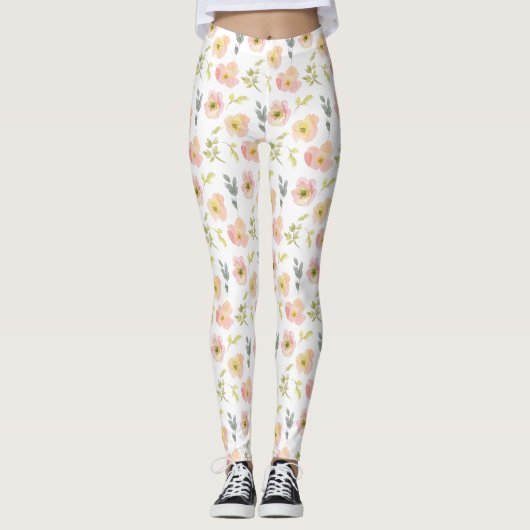 Hübsche Blume Leggings (Vorderseite)