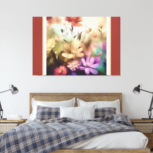 Hübsche Blume - Leinwand (Insitu (Schlafzimmer))