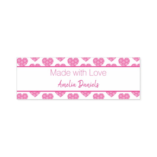 Hübsche Blume Liebe Herzstück - Gebilde mit Liebe Permastempel (Design)