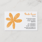 Hübsche Blume - Light Orange FF9933 Visitenkarte (Rückseite)