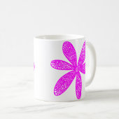 Hübsche Blume - Magenta Kaffeetasse (VorderseiteRechts)