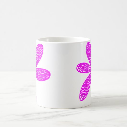 Hübsche Blume - Magenta Kaffeetasse (Mittel)