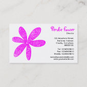 Hübsche Blume - Magenta Visitenkarte (Rückseite)