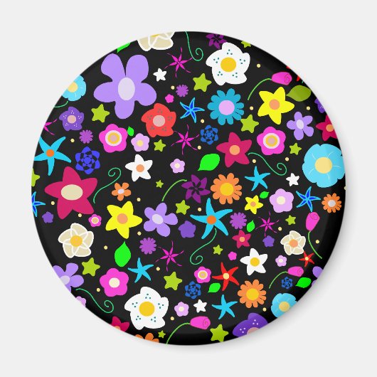 Hübsche Blume Magnet (Vorne)