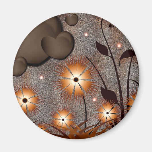 Hübsche Blume Magnet (Vorne)