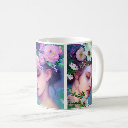 Hübsche Blume Maidens Kaffeetasse (VorderseiteRechts)