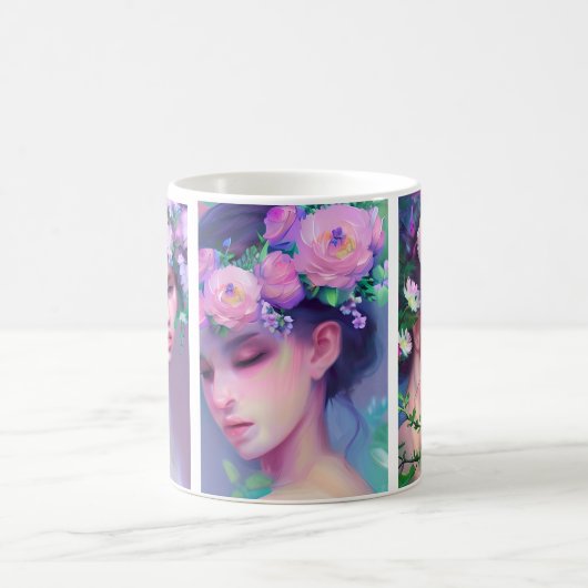 Hübsche Blume Maidens Kaffeetasse (Mittel)