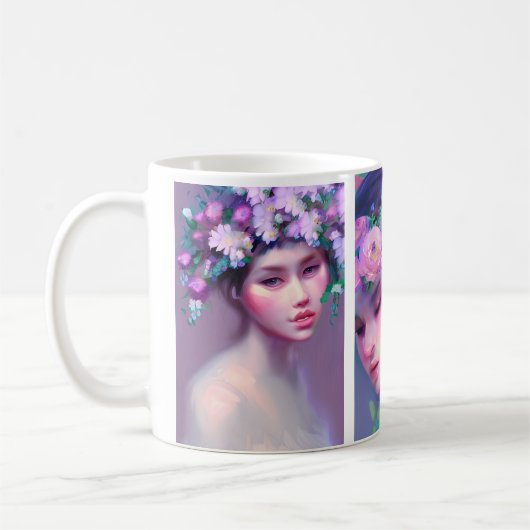 Hübsche Blume Maidens Kaffeetasse (Links)