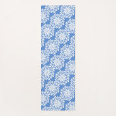 Hübsche Blume Mandala Pattern Blau Yogamatte (Vorderseite)