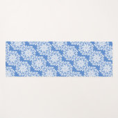 Hübsche Blume Mandala Pattern Blau Yogamatte (Vorderseite (Horizontal))