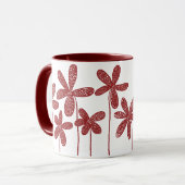 Hübsche Blume - Maroon Tasse (Vorderseite Links)